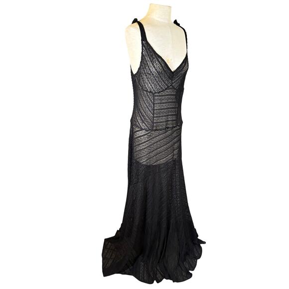 Intimately Free People Black Sheer Floor Length Lace Dress Large Sexy Layering - Picture 3 of 9